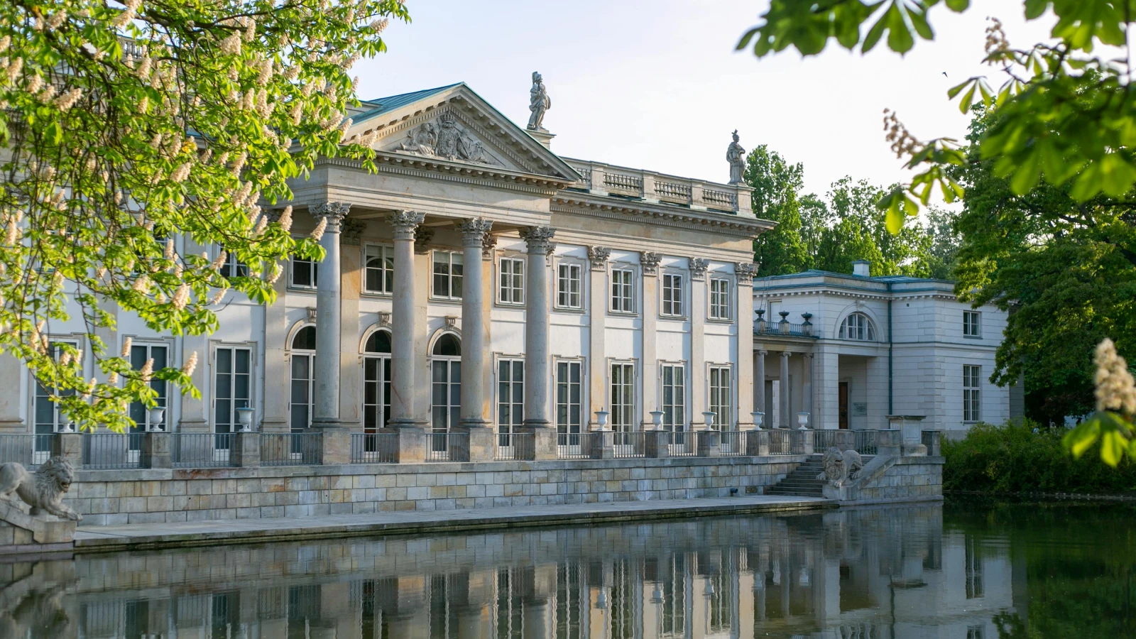 Elegant view of Museum of Warsaw with historic palace architecture