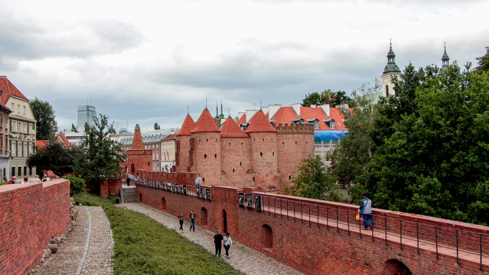 Historic Warsaw Barbican view ideal for car rental visitors exploring Old Town
